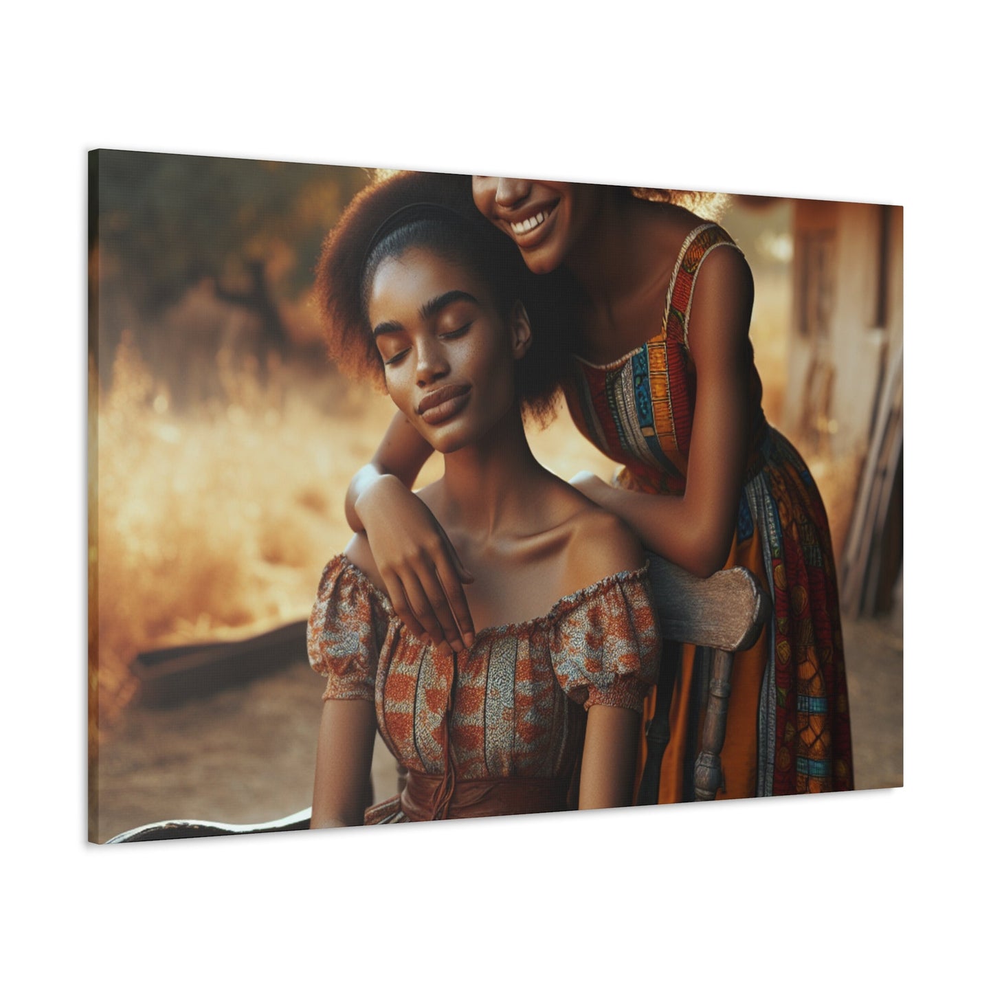 "Sisterly Serenity: African Love" - Canvas - Authentic4Us