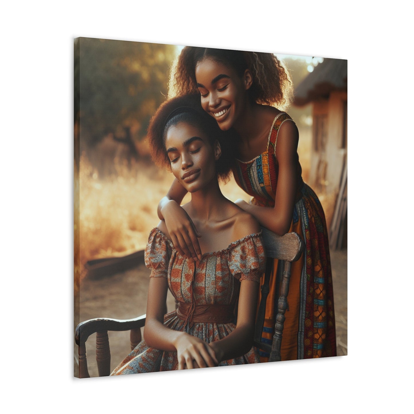 "Sisterly Serenity: African Love" - Canvas - Authentic4Us