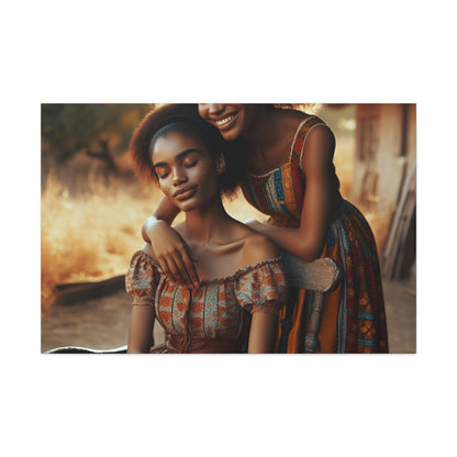 "Sisterly Serenity: African Love" - Canvas - Authentic4Us