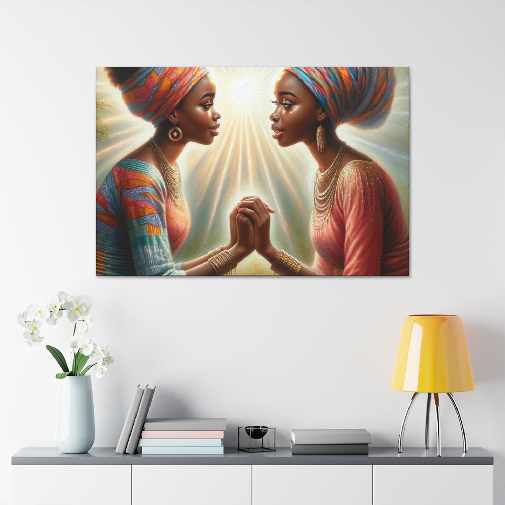 "Sisters of Serenity: A Vibrant Connection" - Canvas - Authentic4Us