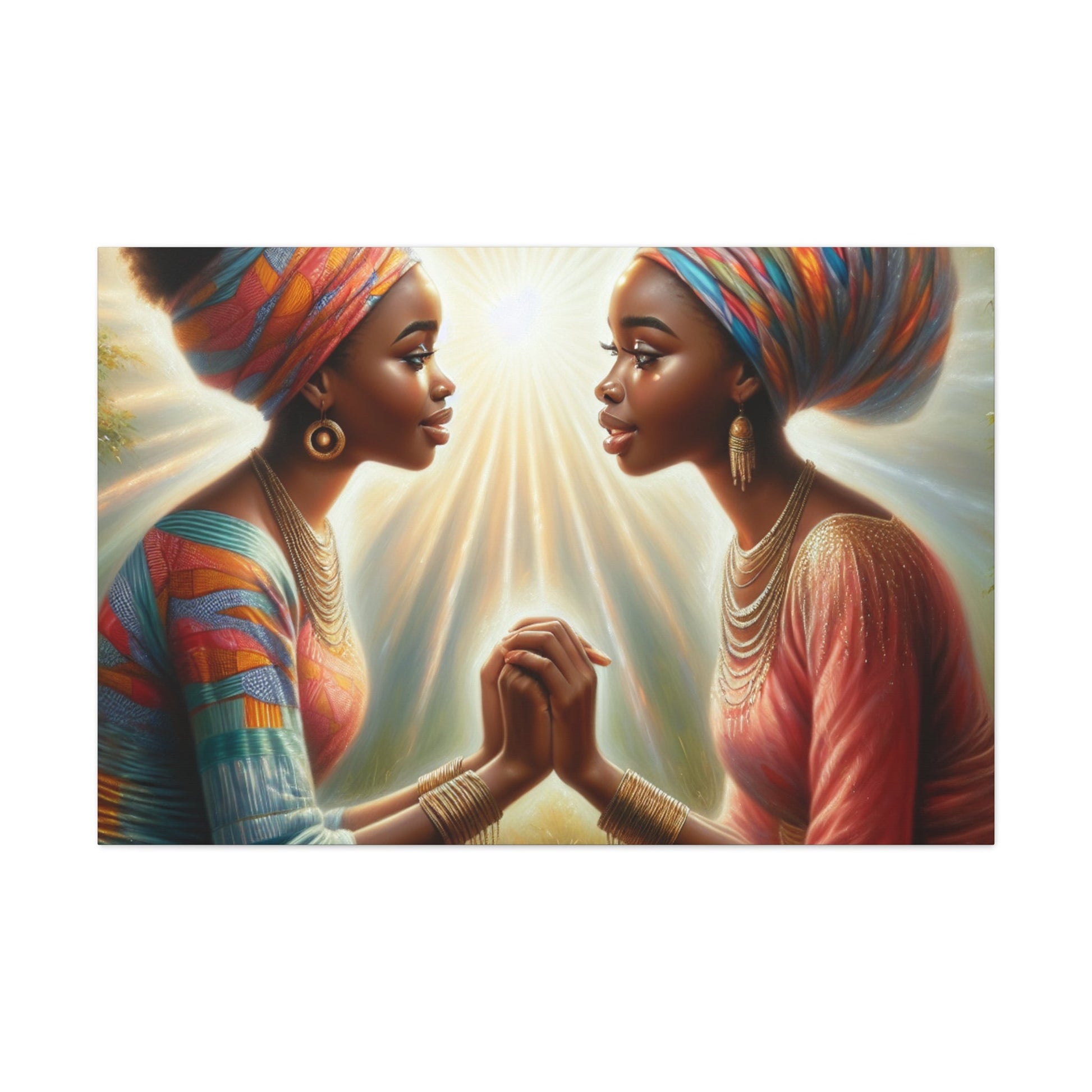 "Sisters of Serenity: A Vibrant Connection" - Canvas - Authentic4Us