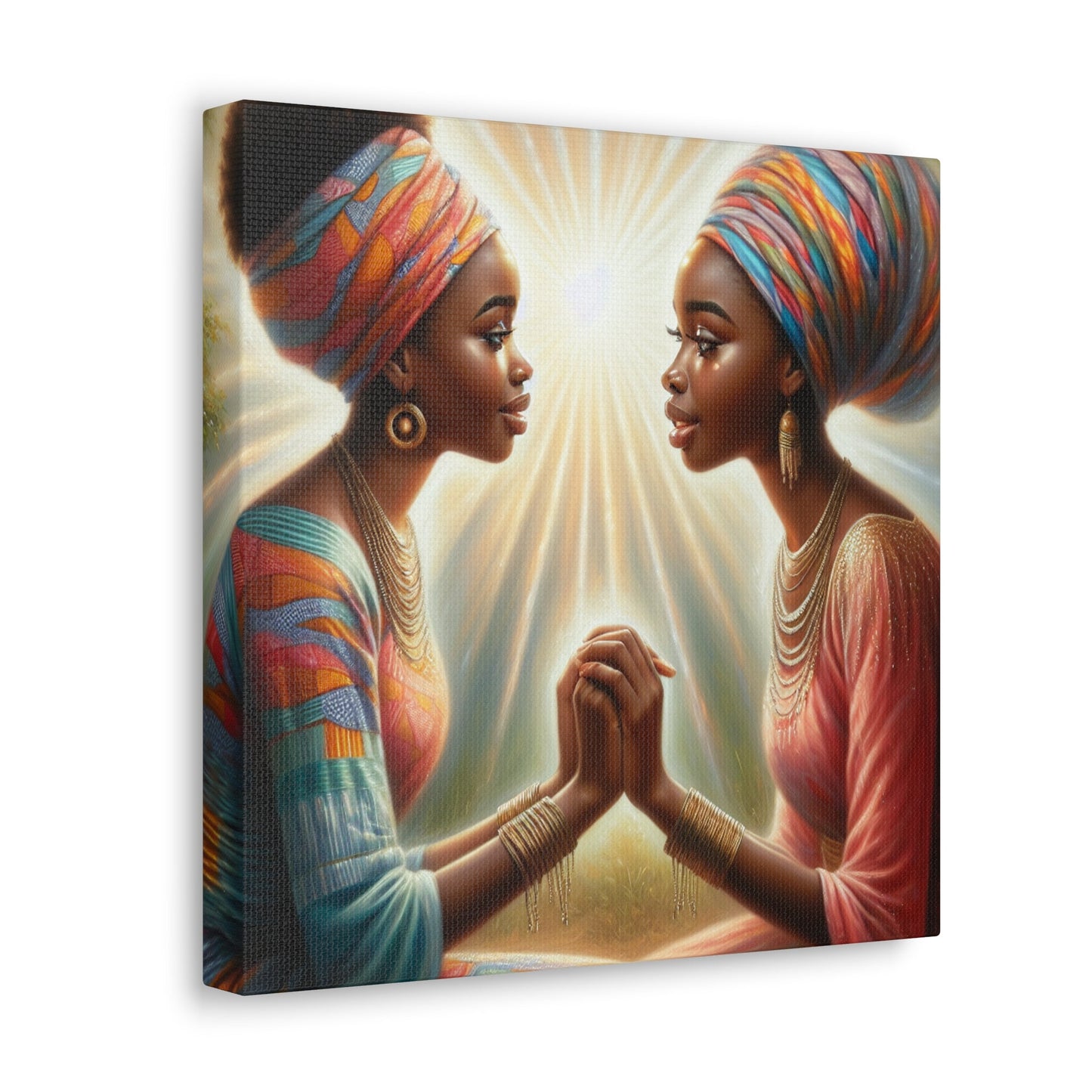 "Sisters of Serenity: A Vibrant Connection" - Canvas - Authentic4Us