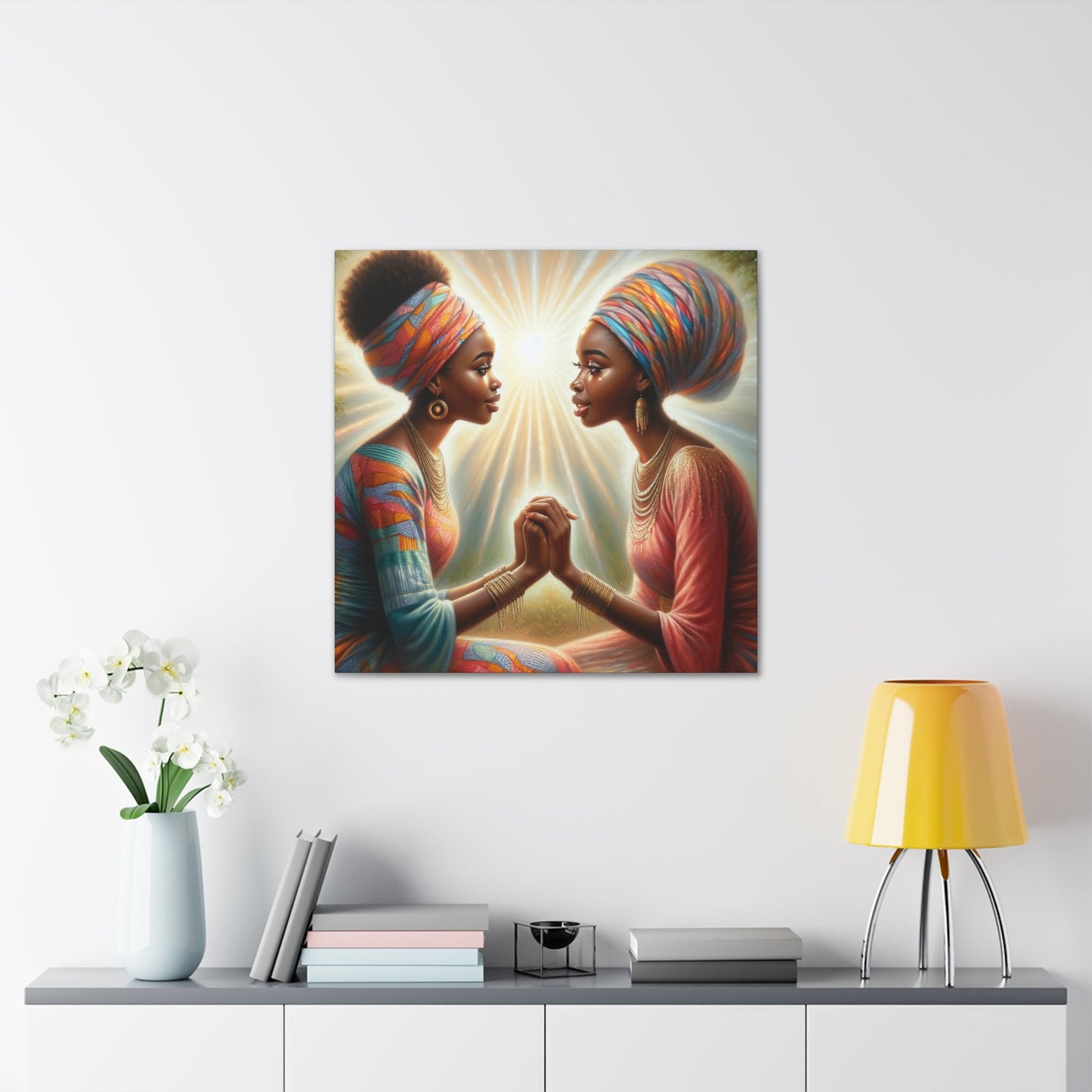 "Sisters of Serenity: A Vibrant Connection" - Canvas - Authentic4Us