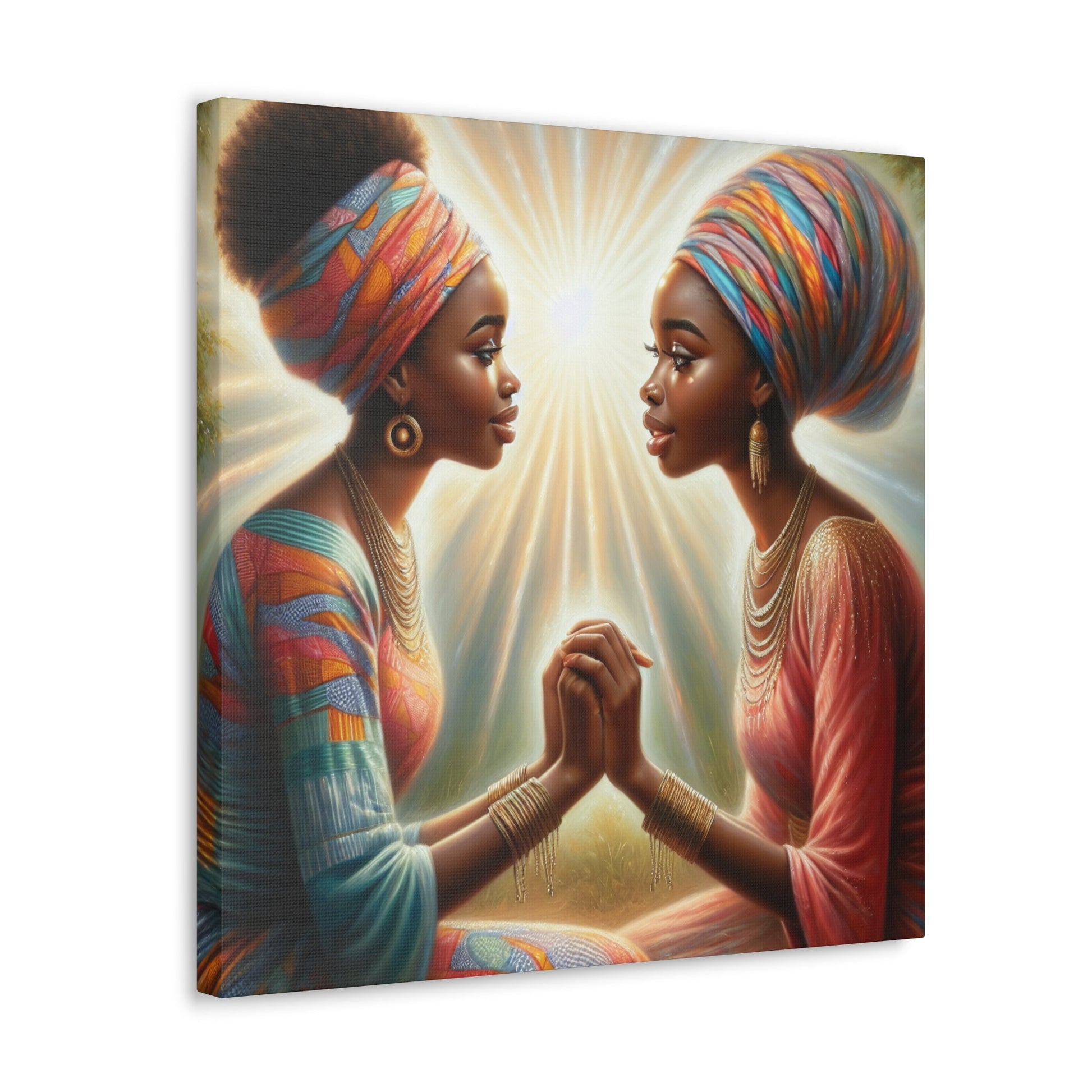 "Sisters of Serenity: A Vibrant Connection" - Canvas - Authentic4Us