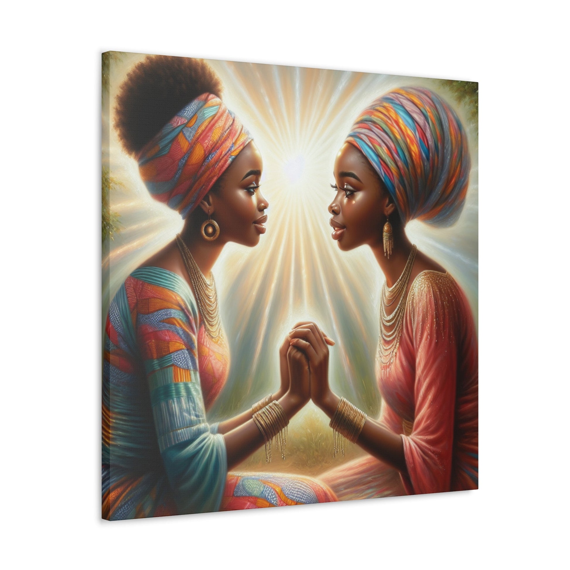 "Sisters of Serenity: A Vibrant Connection" - Canvas - Authentic4Us