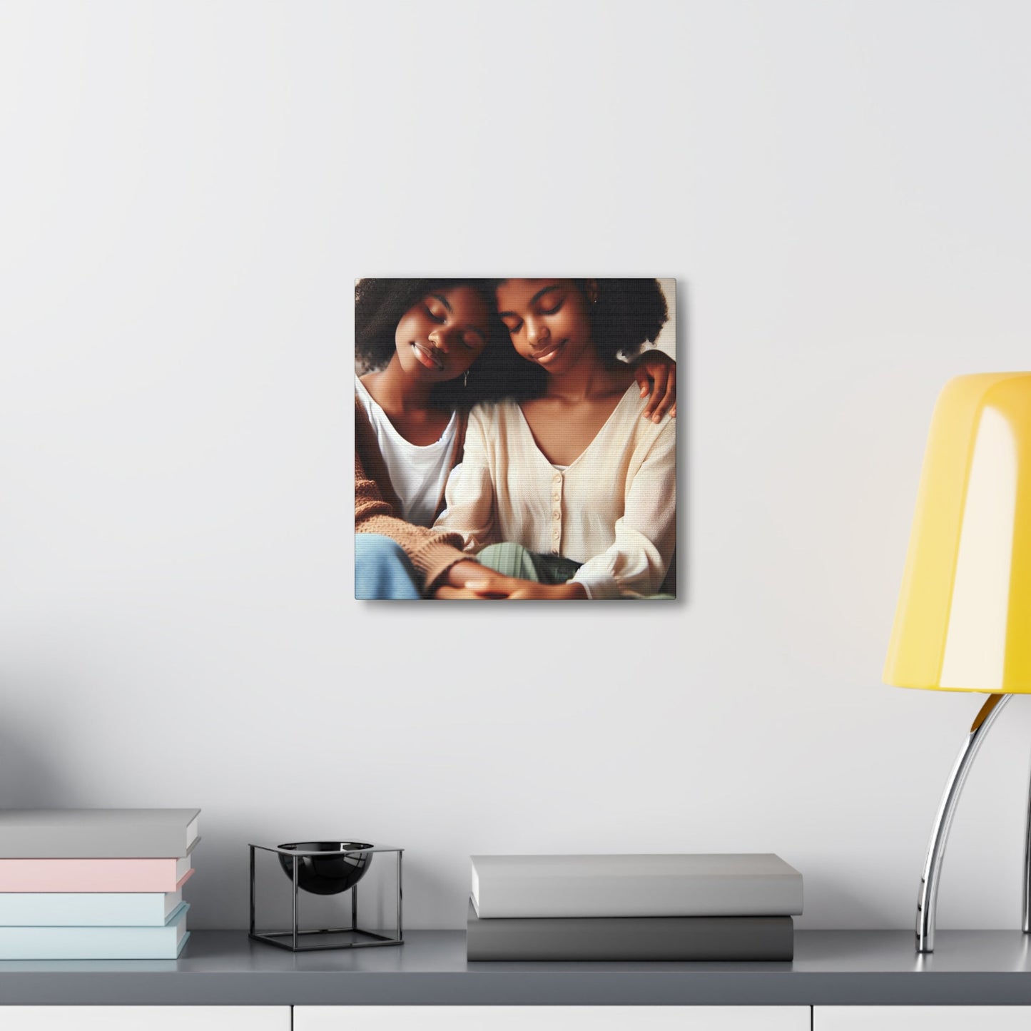 "Sisters' Serene Bond: A Snapshot" - Canvas - Authentic4Us