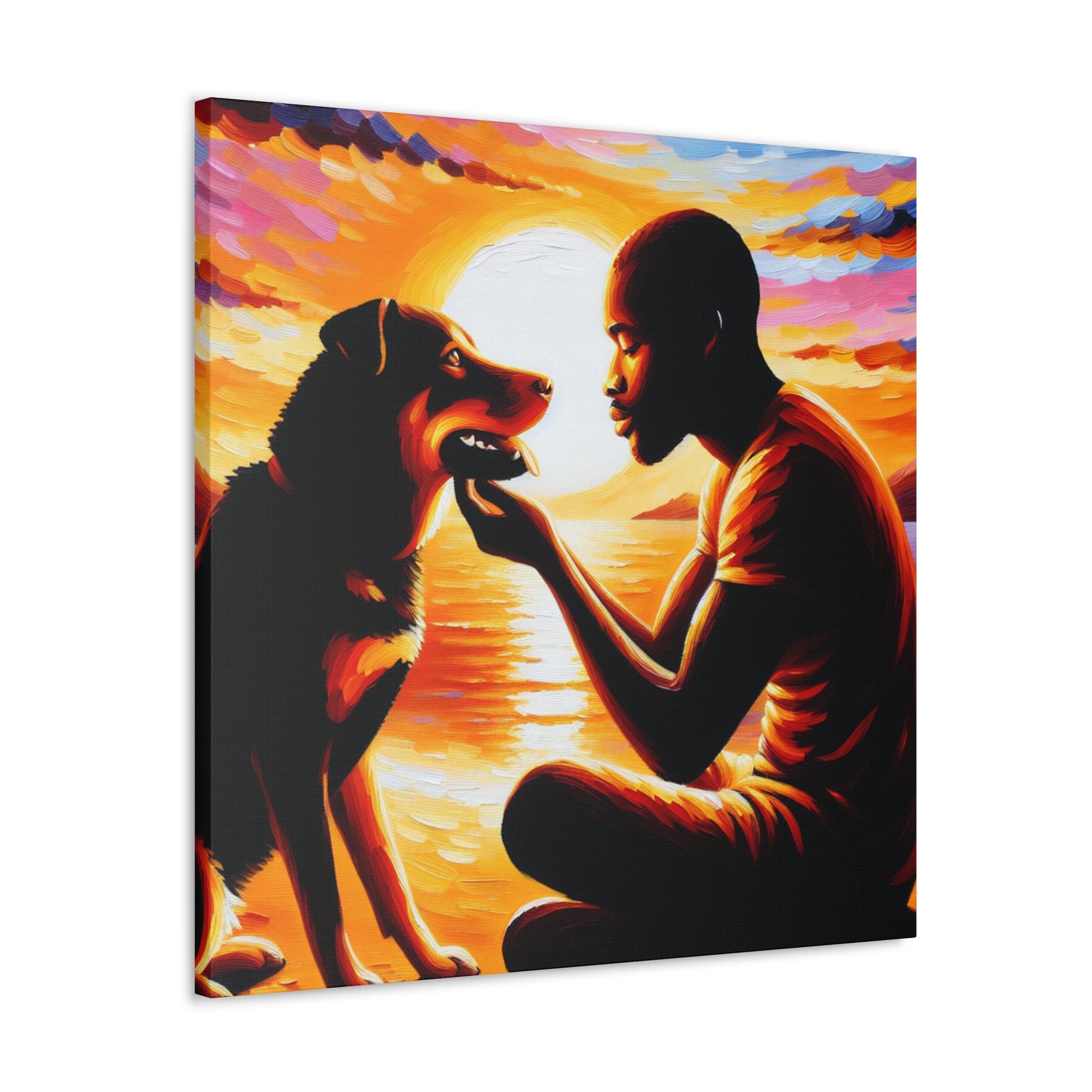 "Soulful Connection: Sunset Serenade" - Canvas - Authentic4Us