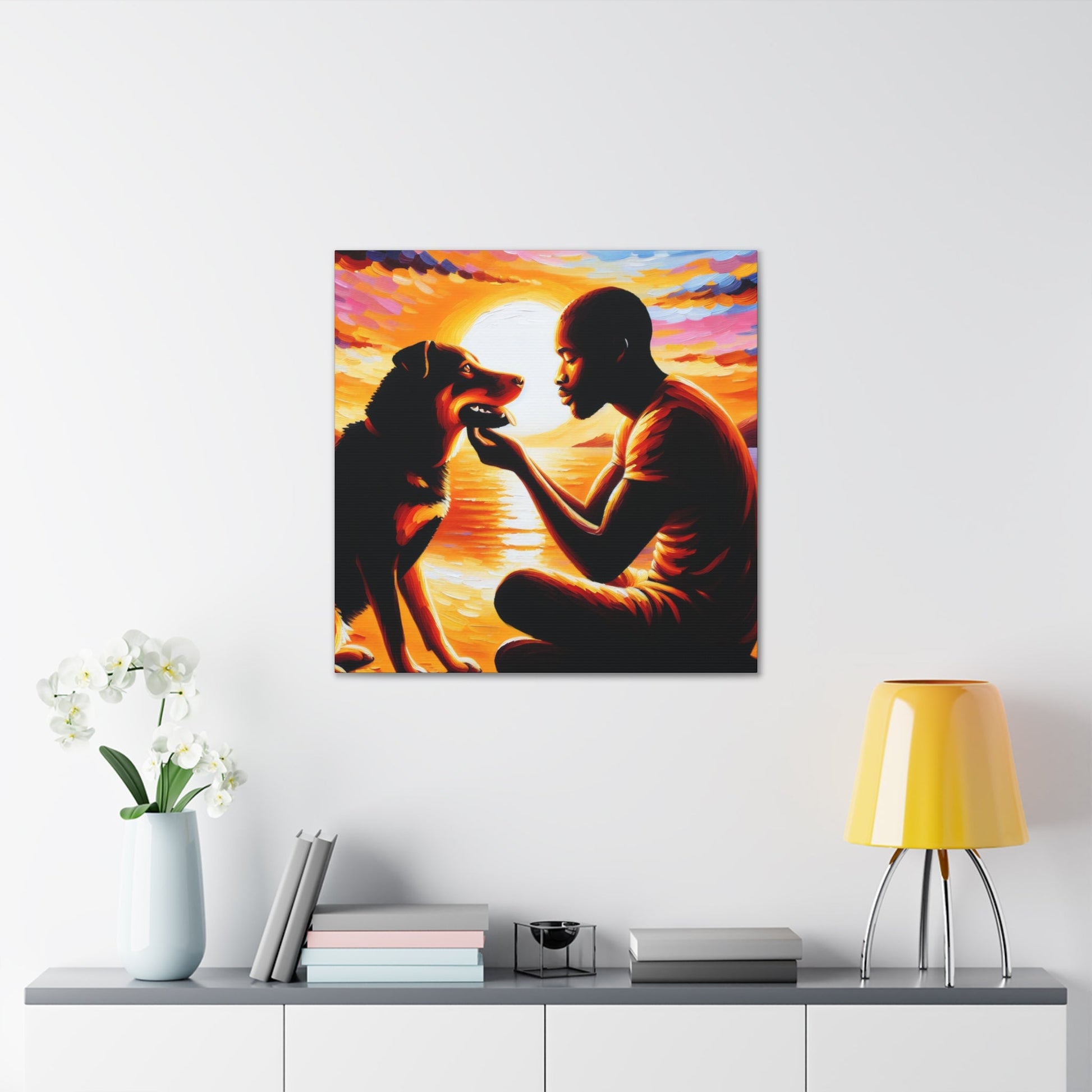 "Soulful Connection: Sunset Serenade" - Canvas - Authentic4Us