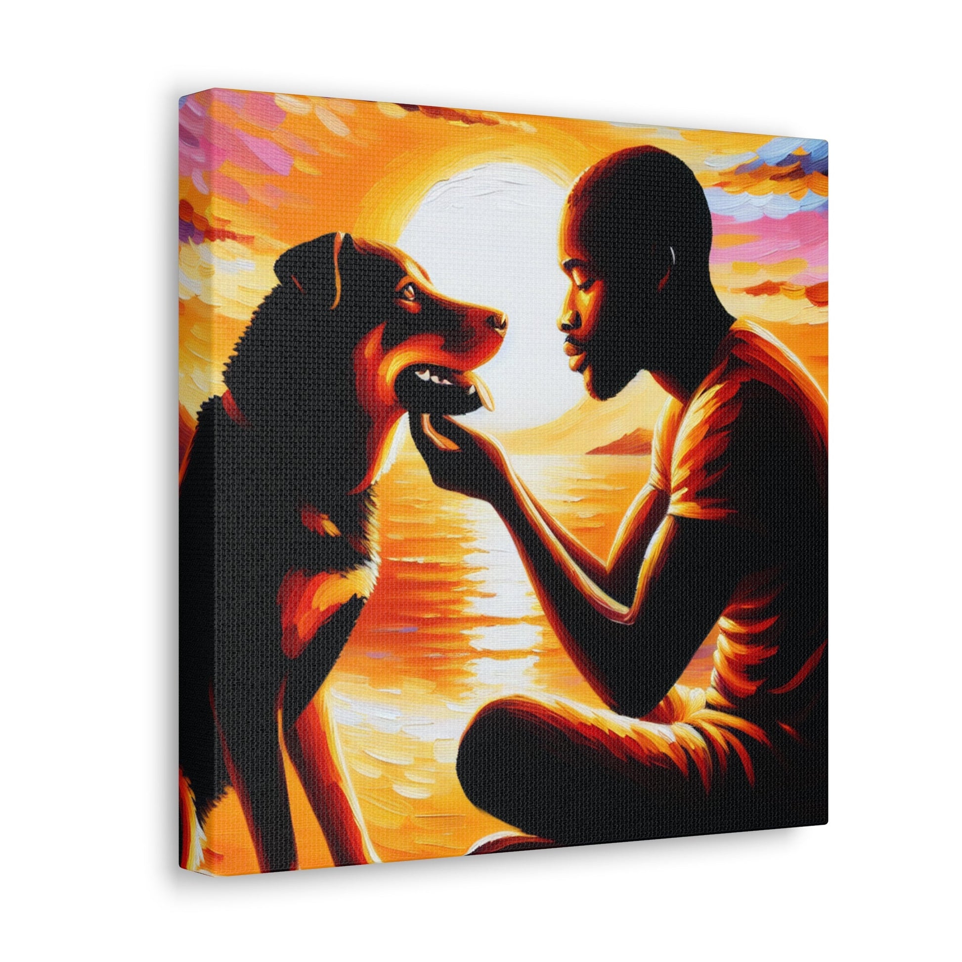 "Soulful Connection: Sunset Serenade" - Canvas - Authentic4Us