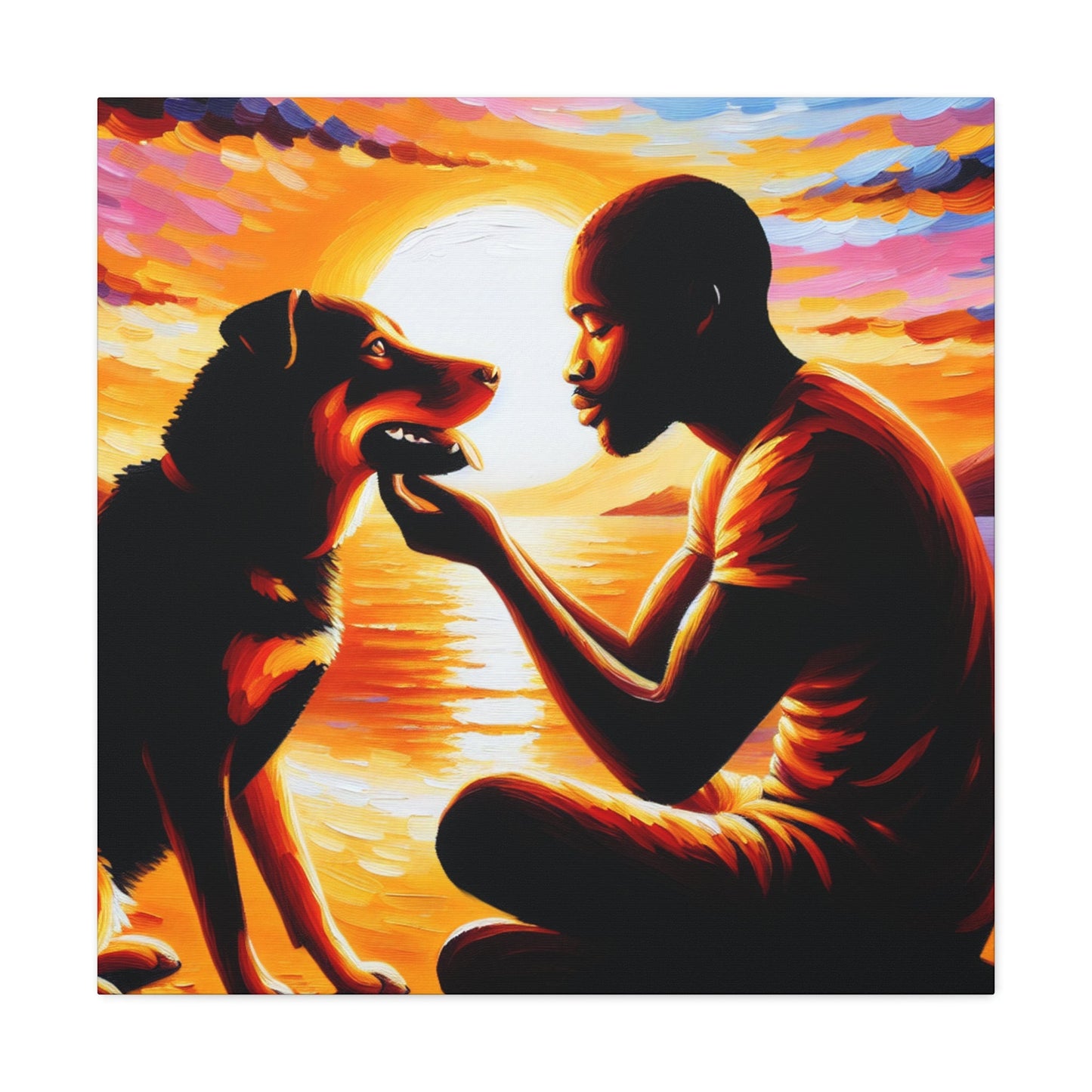 "Soulful Connection: Sunset Serenade" - Canvas - Authentic4Us