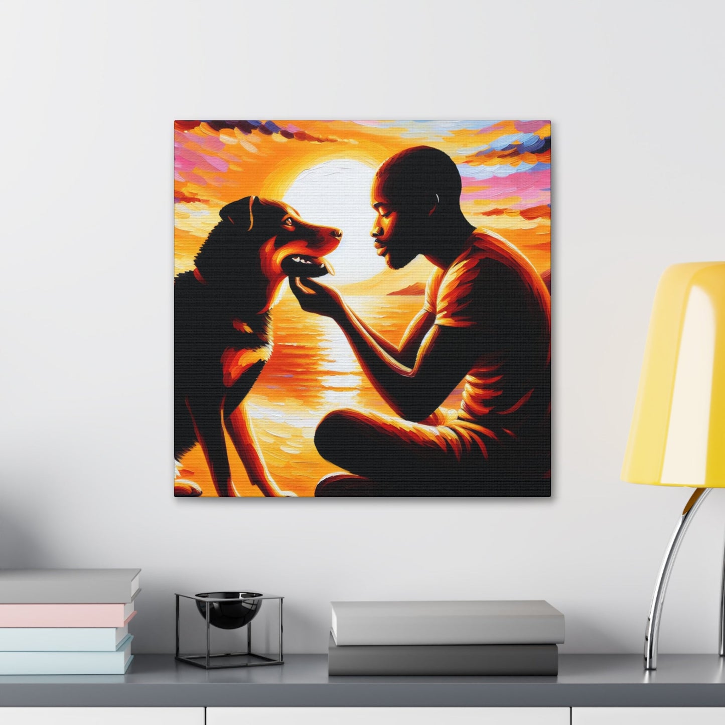 "Soulful Connection: Sunset Serenade" - Canvas - Authentic4Us