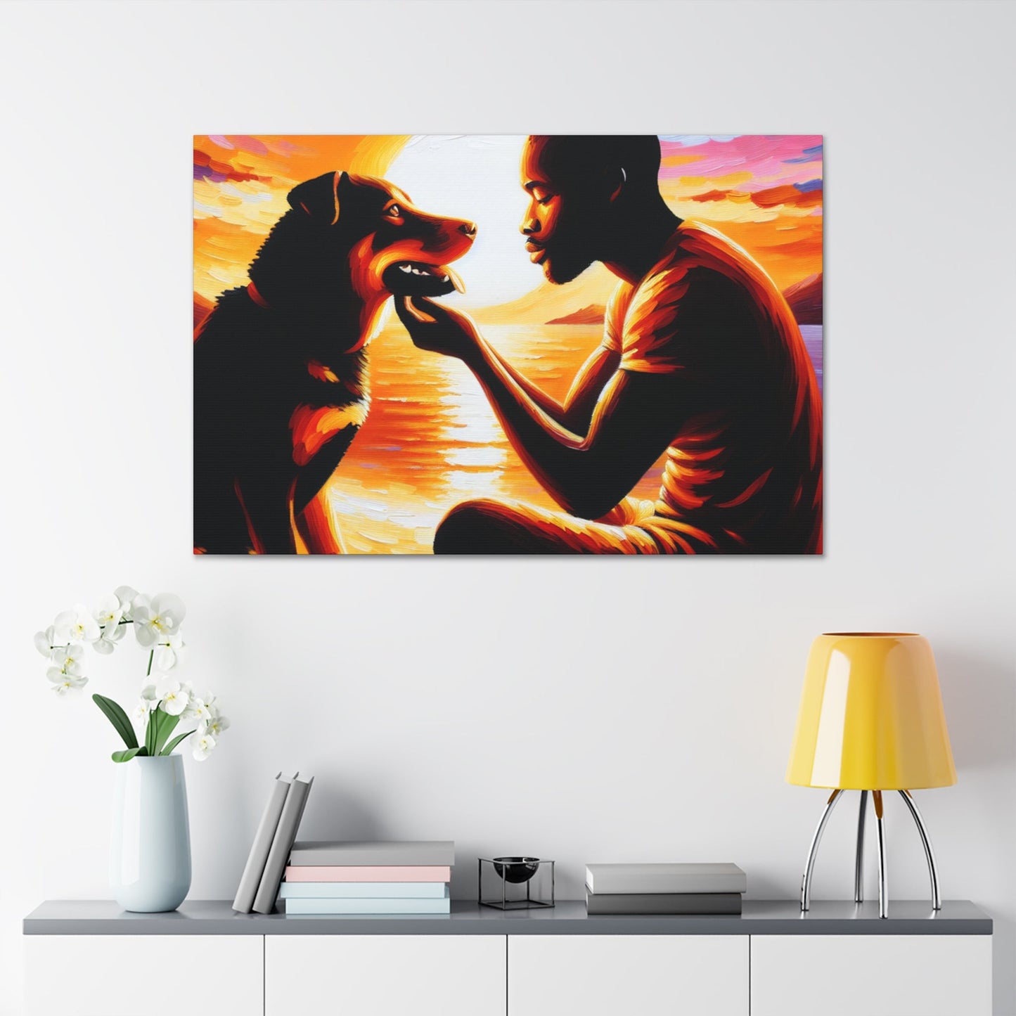 "Soulful Connection: Sunset Serenade" - Canvas - Authentic4Us