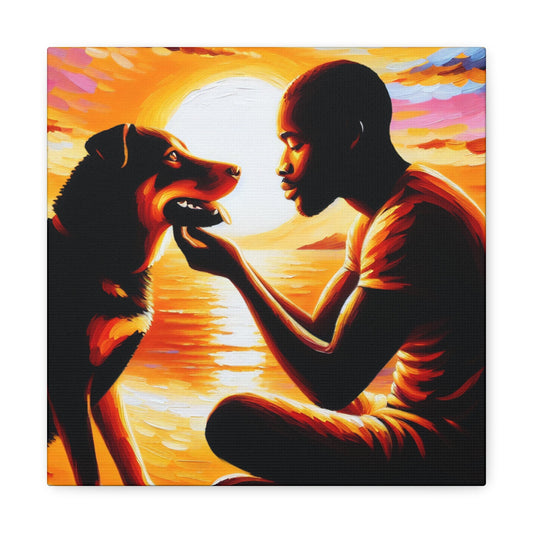 "Soulful Connection: Sunset Serenade" - Canvas - Authentic4Us