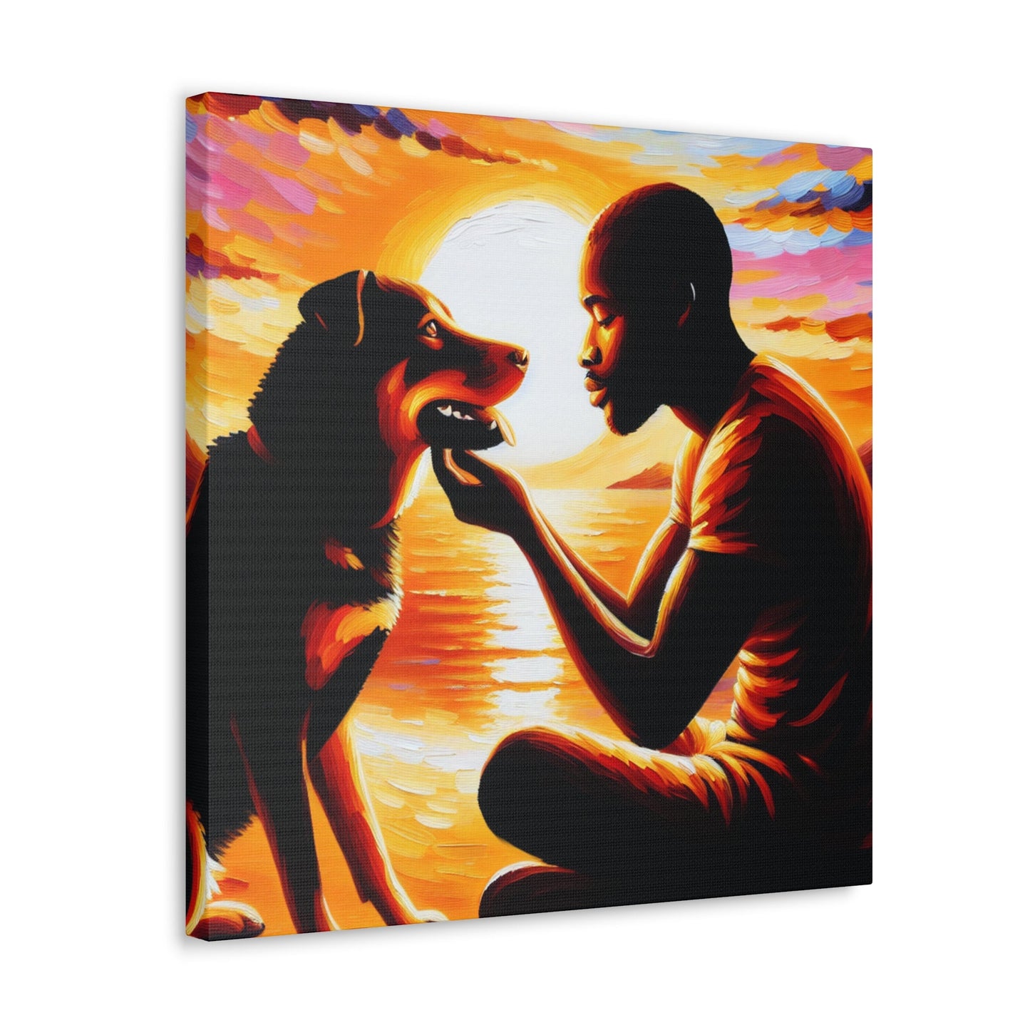 "Soulful Connection: Sunset Serenade" - Canvas - Authentic4Us