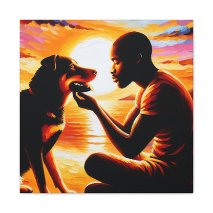 "Soulful Connection: Sunset Serenade" - Canvas - Authentic4Us