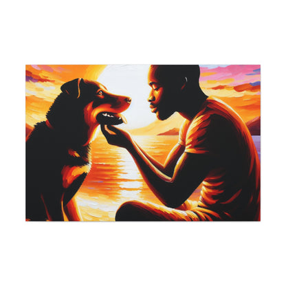 "Soulful Connection: Sunset Serenade" - Canvas - Authentic4Us