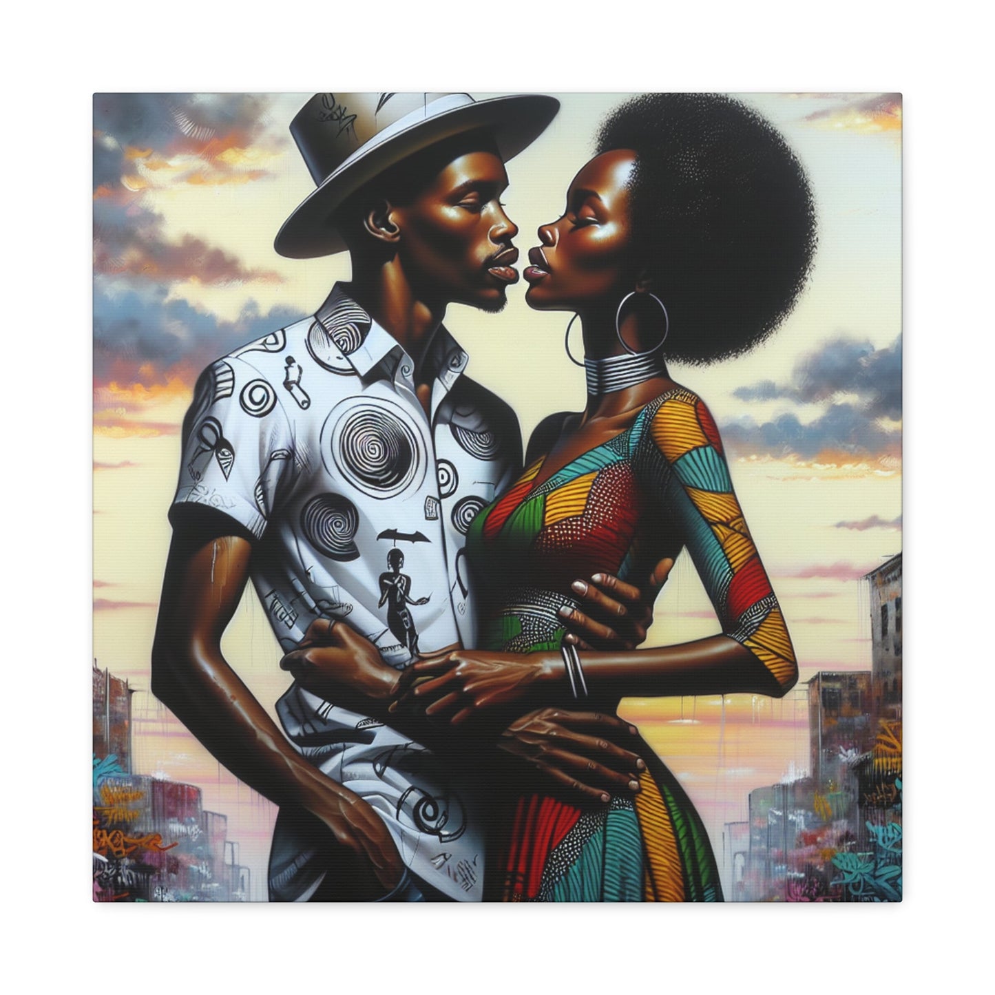 "Soulful Embrace: Cultural Connection" - Canvas - Authentic4Us