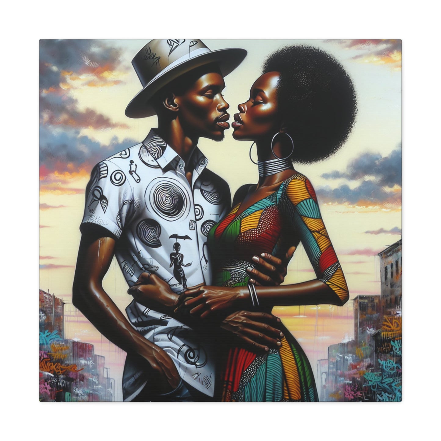 "Soulful Embrace: Cultural Connection" - Canvas - Authentic4Us