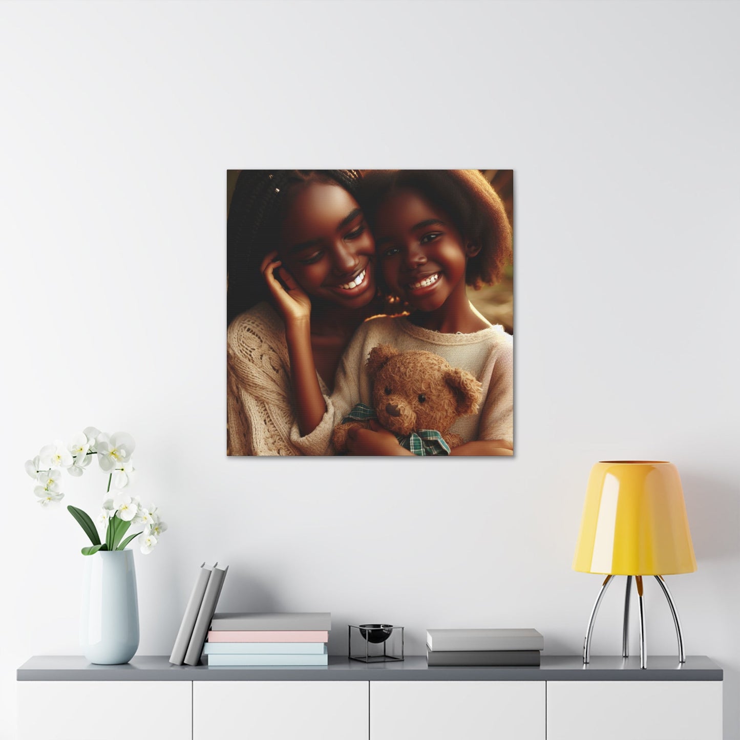 "Sunlit Affection: A Digital Portrait" - Canvas - Authentic4Us