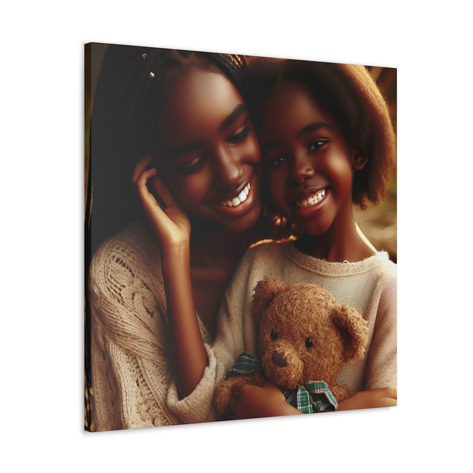 "Sunlit Affection: A Digital Portrait" - Canvas - Authentic4Us