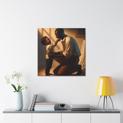 "Sunlit Affection: Father-Son Connection" - Canvas - Authentic4Us