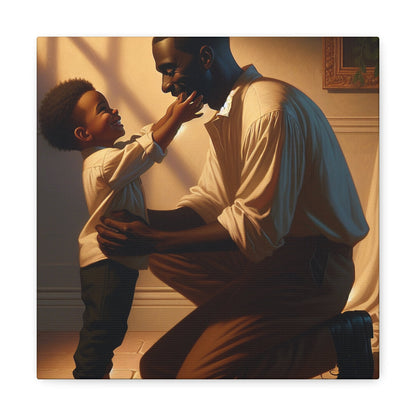 "Sunlit Affection: Father-Son Connection" - Canvas - Authentic4Us