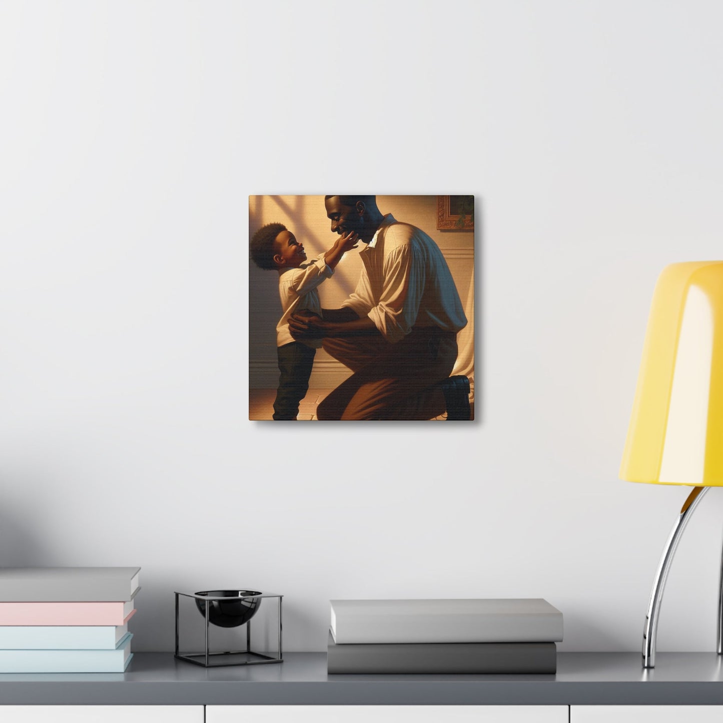 "Sunlit Affection: Father-Son Connection" - Canvas - Authentic4Us