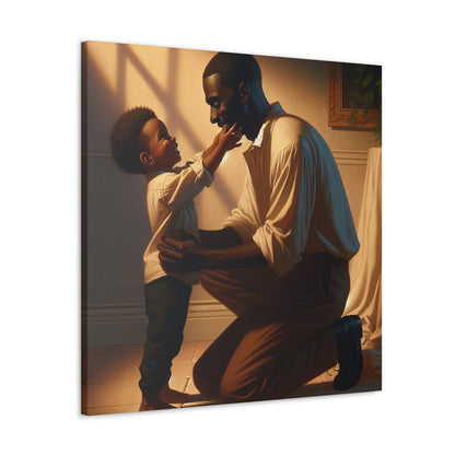 "Sunlit Affection: Father-Son Connection" - Canvas - Authentic4Us