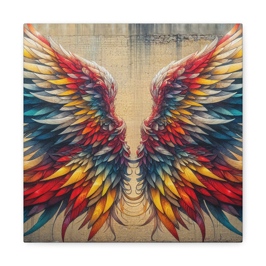 "Symmetrical Spectrum Wings Mural" - Canvas - Authentic4Us