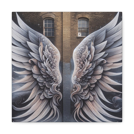 "Symmetrical Wing Mural: Illusion of Flight" - Canvas - Authentic4Us