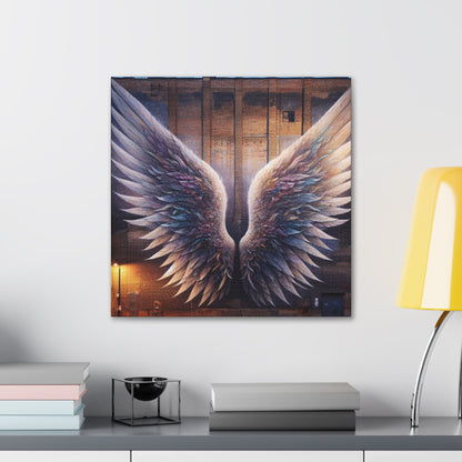 "Symphonic Wings on Urban Canvas" - Canvas - Authentic4Us