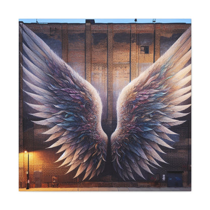 "Symphonic Wings on Urban Canvas" - Canvas - Authentic4Us