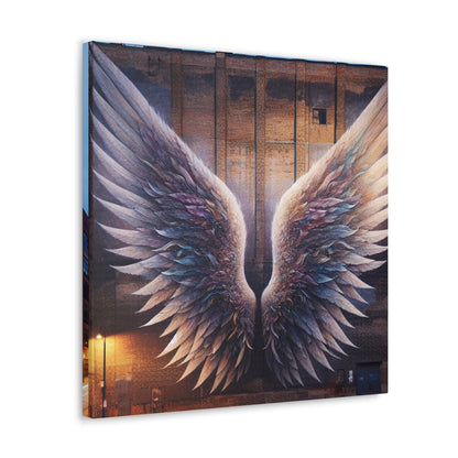 "Symphonic Wings on Urban Canvas" - Canvas - Authentic4Us