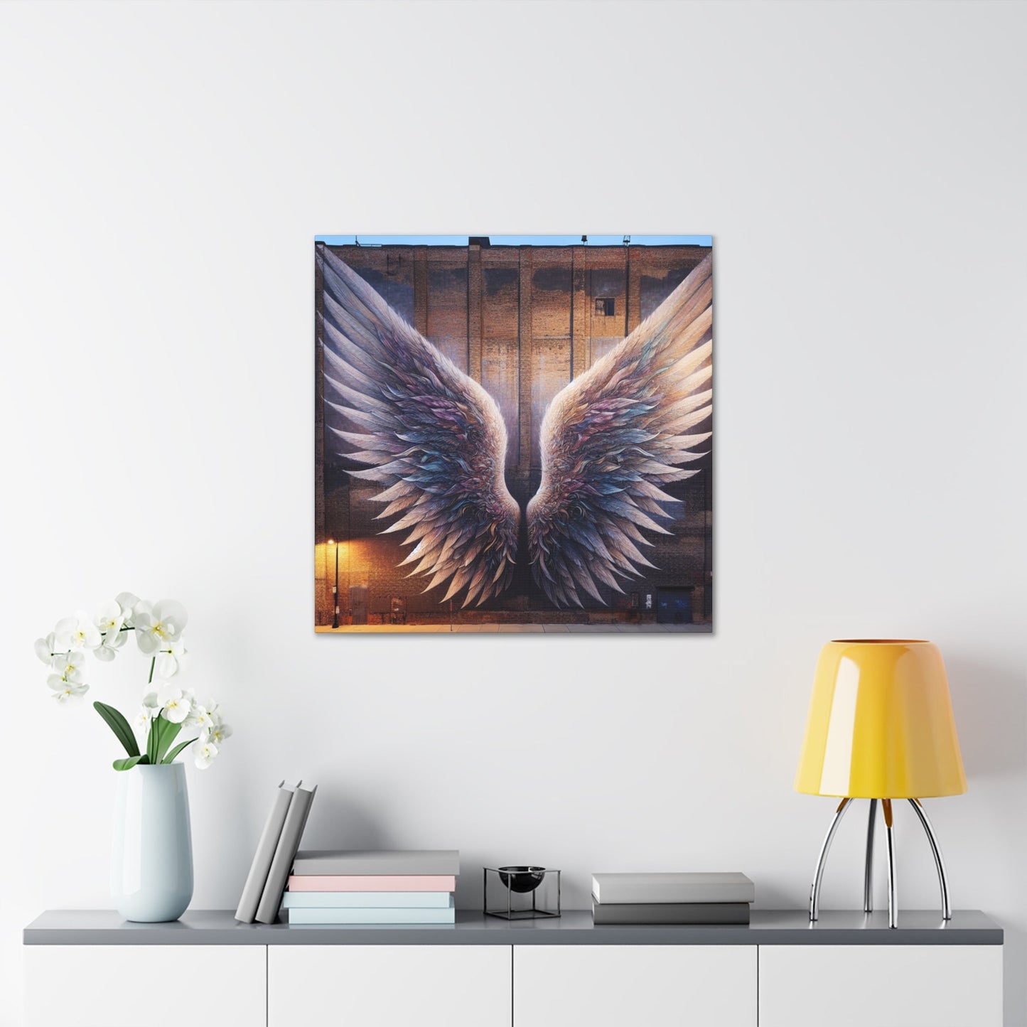 "Symphonic Wings on Urban Canvas" - Canvas - Authentic4Us