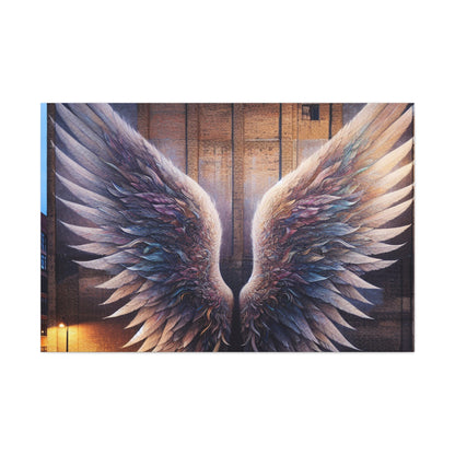 "Symphonic Wings on Urban Canvas" - Canvas - Authentic4Us