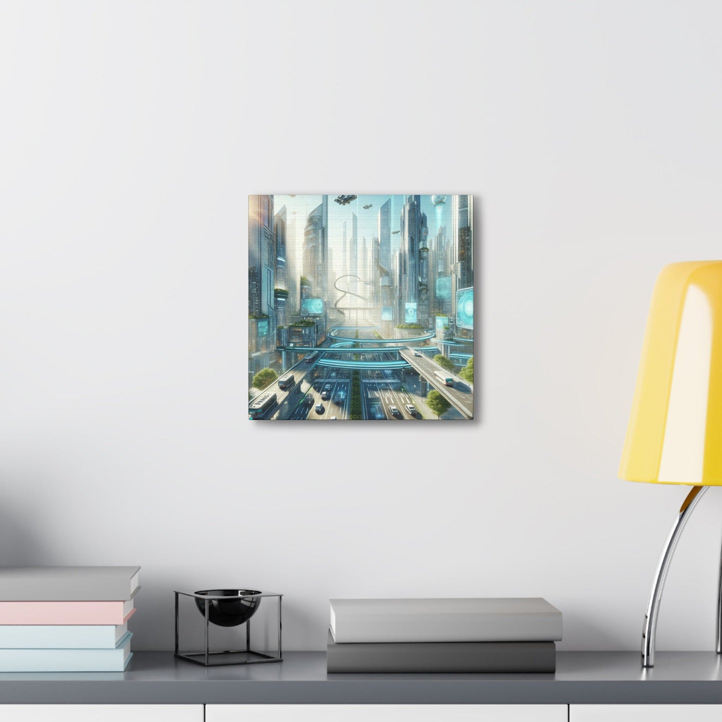 "Techno-Utopian City: Urban Harmony" - Canvas - Authentic4Us