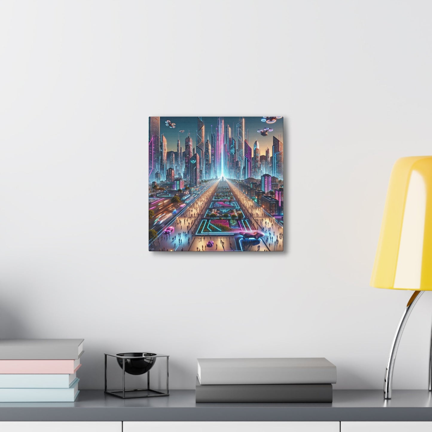 "TechnoCity Dreamscape" - Canvas - Authentic4Us