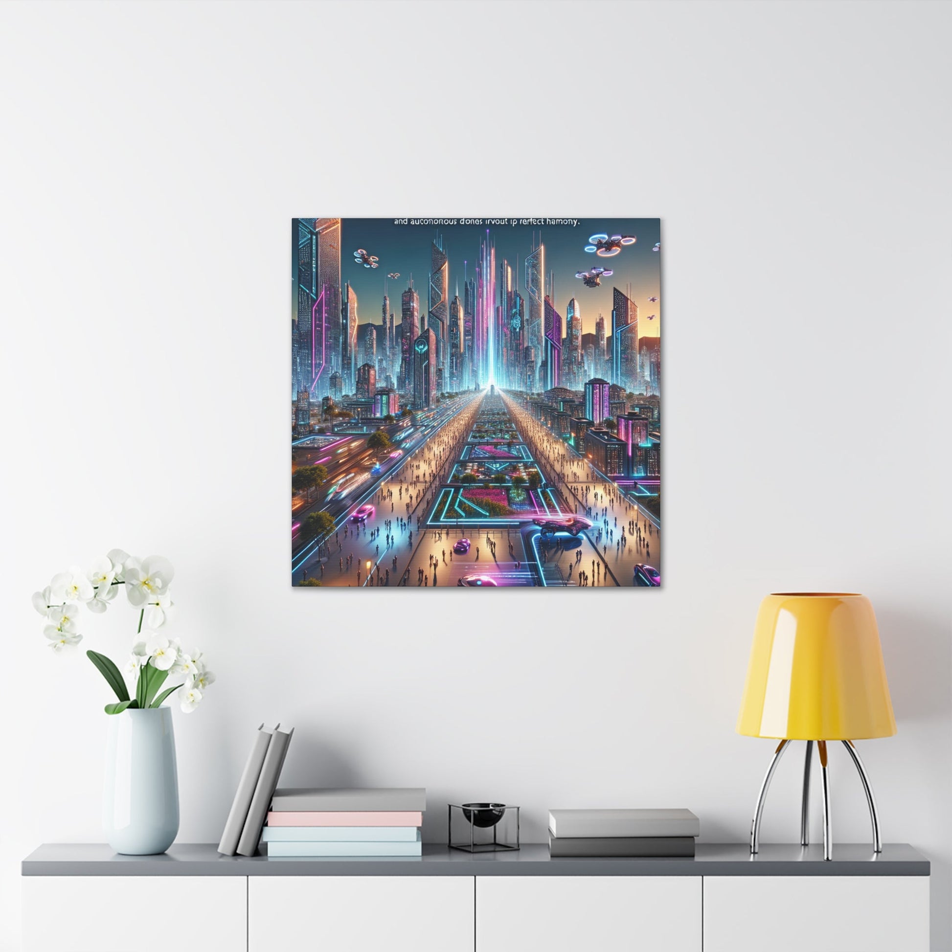 "TechnoCity Dreamscape" - Canvas - Authentic4Us