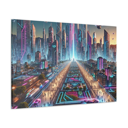 "TechnoCity Dreamscape" - Canvas - Authentic4Us