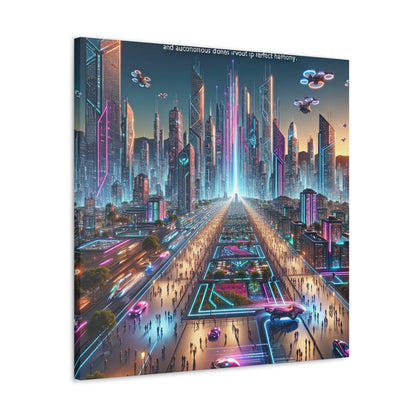 "TechnoCity Dreamscape" - Canvas - Authentic4Us