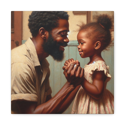 "Tender Bond: Father & Daughter" - Canvas - Authentic4Us