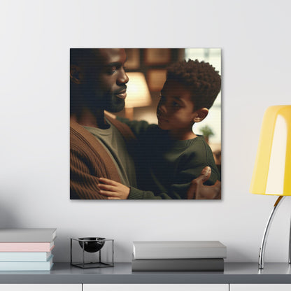 "Tender Bonding: Father and Child" - Canvas - Authentic4Us