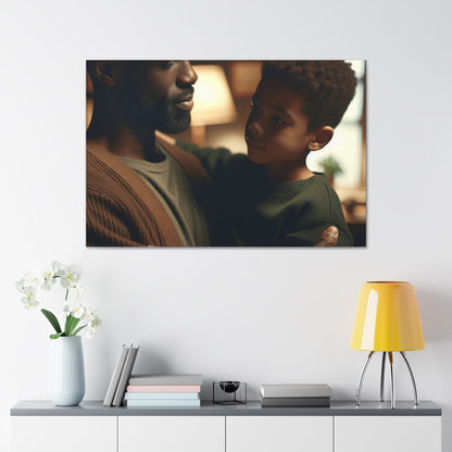 "Tender Bonding: Father and Child" - Canvas - Authentic4Us