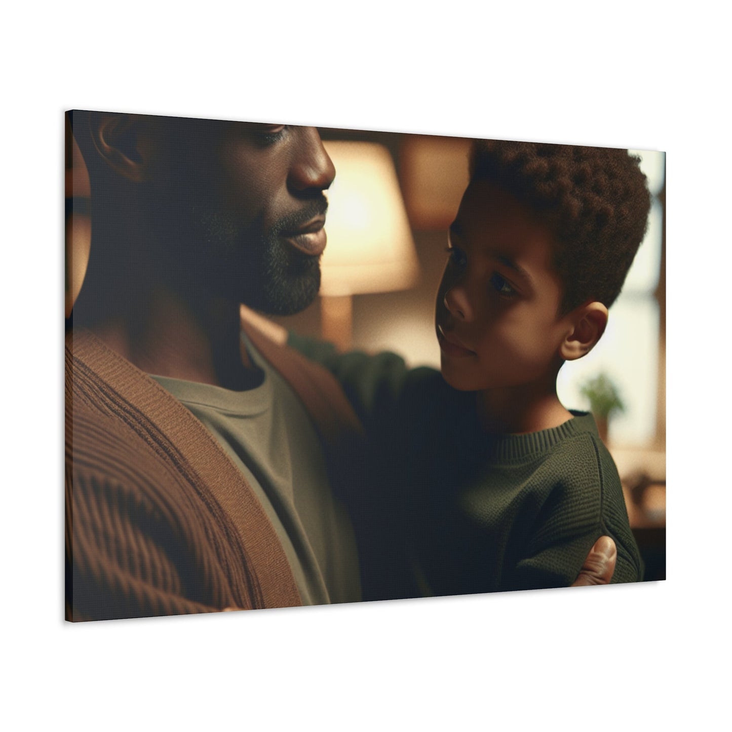 "Tender Bonding: Father and Child" - Canvas - Authentic4Us