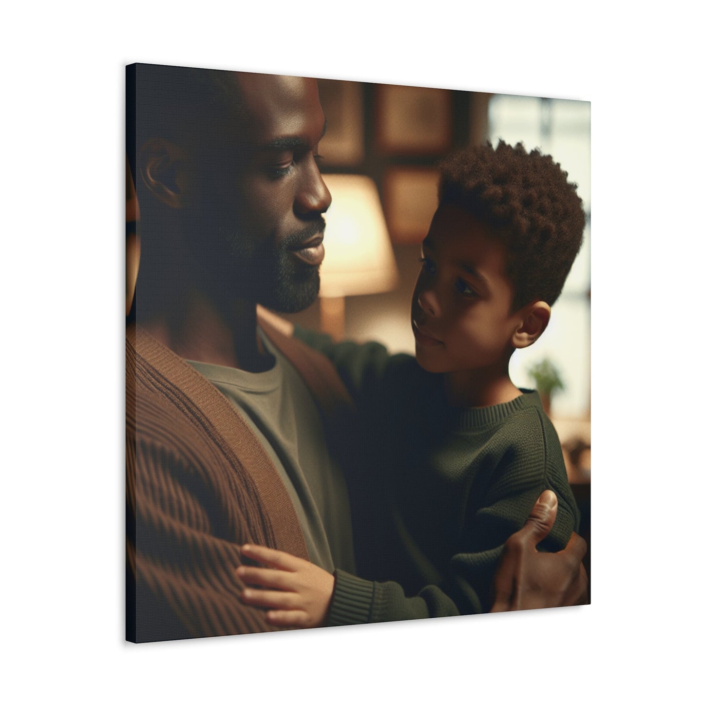 "Tender Bonding: Father and Child" - Canvas - Authentic4Us