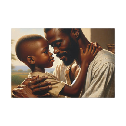 "Tender Bonding: Father and Son" - Canvas - Authentic4Us