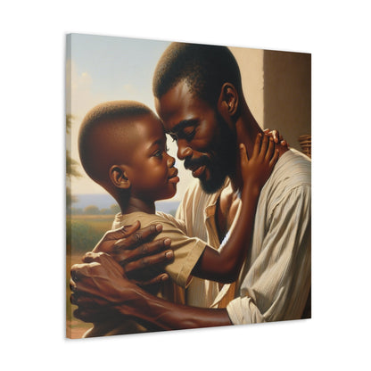 "Tender Bonding: Father and Son" - Canvas - Authentic4Us