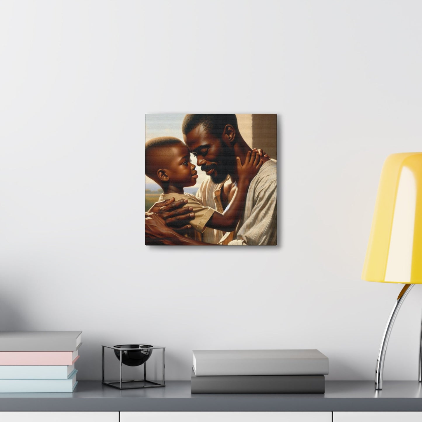 "Tender Bonding: Father and Son" - Canvas - Authentic4Us