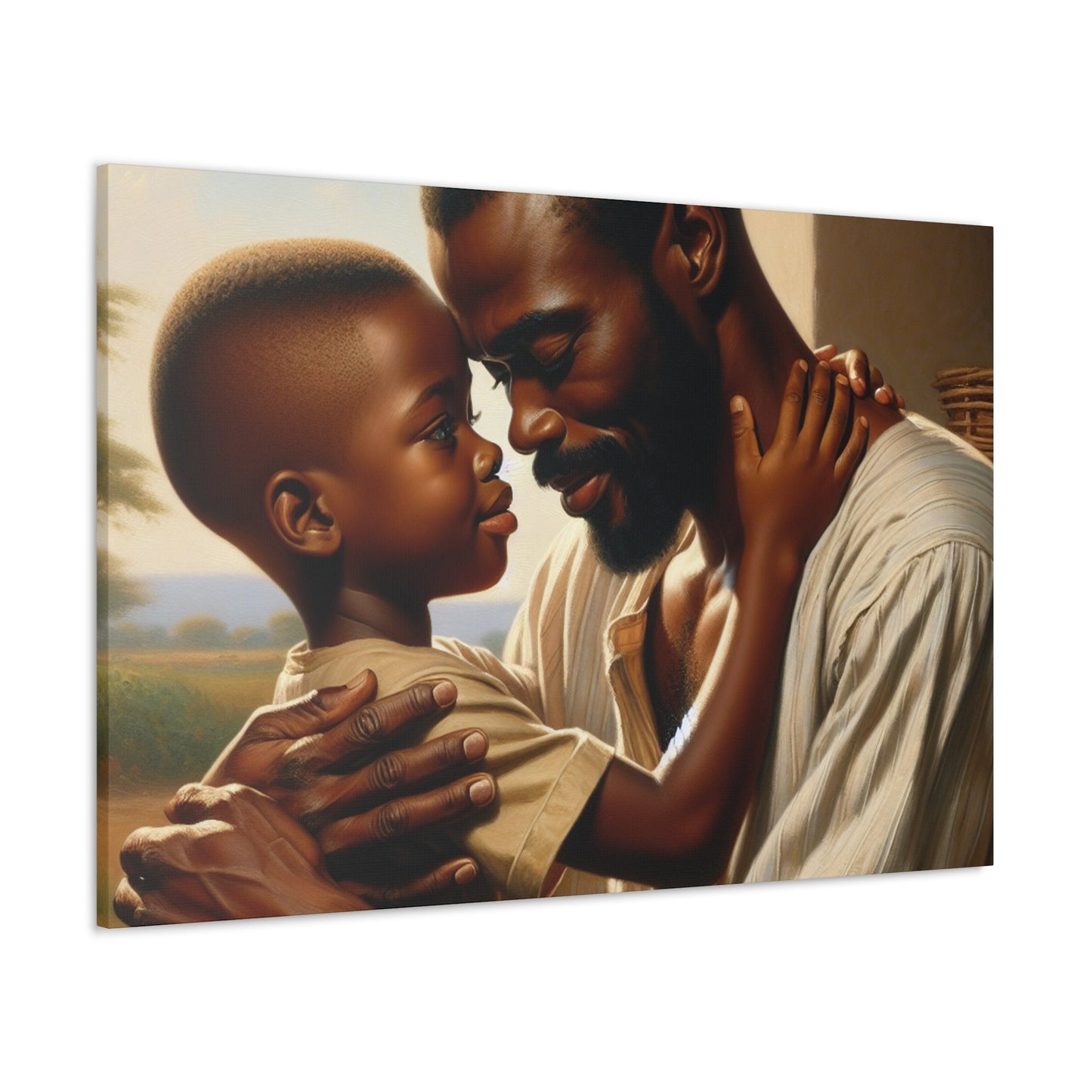 "Tender Bonding: Father and Son" - Canvas - Authentic4Us