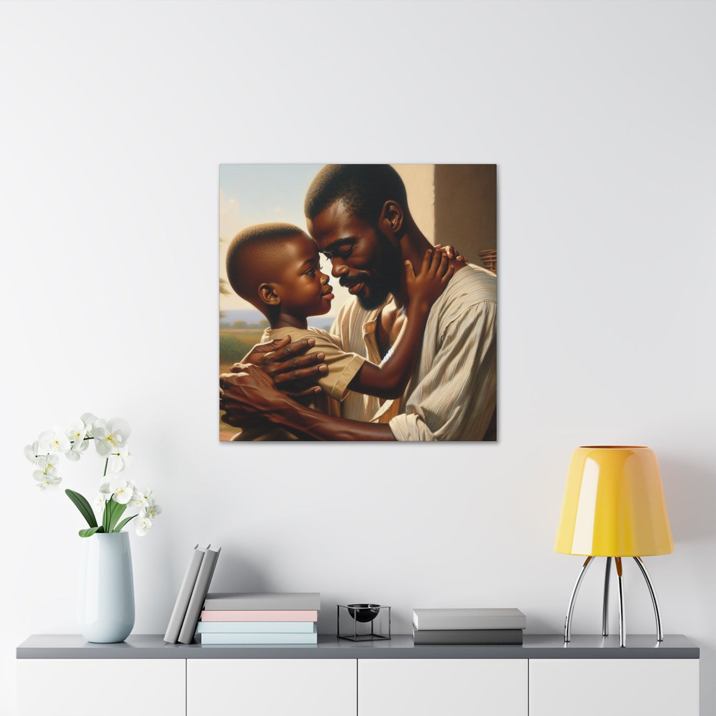 "Tender Bonding: Father and Son" - Canvas - Authentic4Us